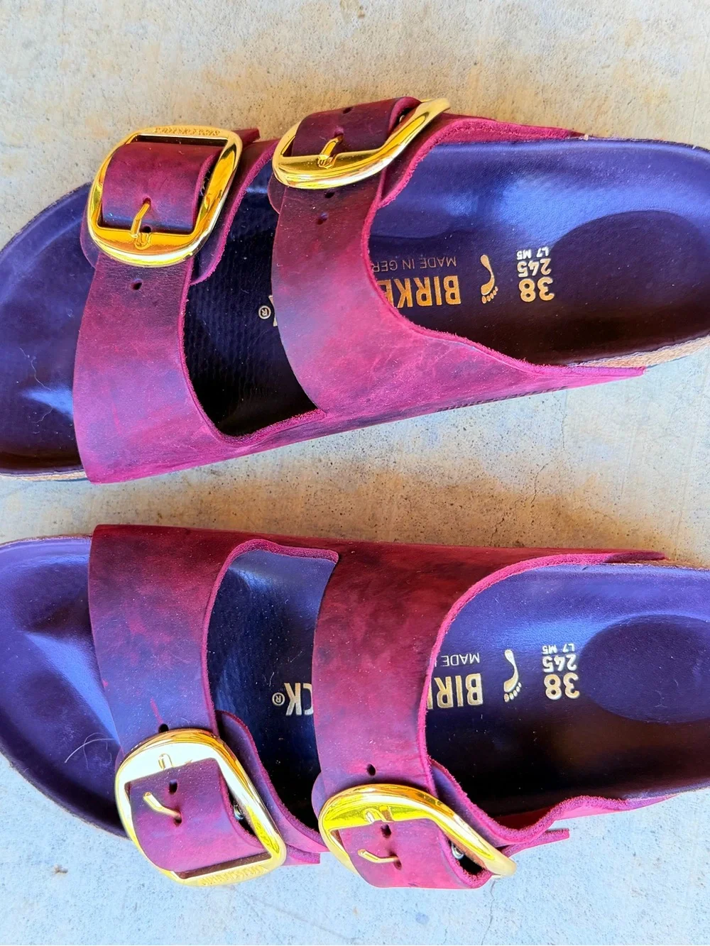 Birkenstocks 38 100% Oiled Leather New - Picture 2 of 3
